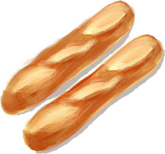 Bread Painting Illustration