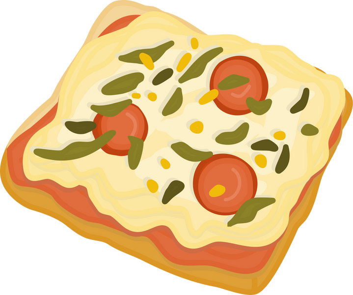 Pizza Toast Illustration