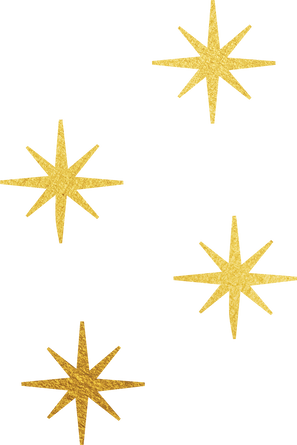 Sparkle Shine Diamond Four Buildable Gold Foil Holiday Elements