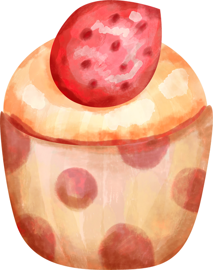 watercolor cupcake